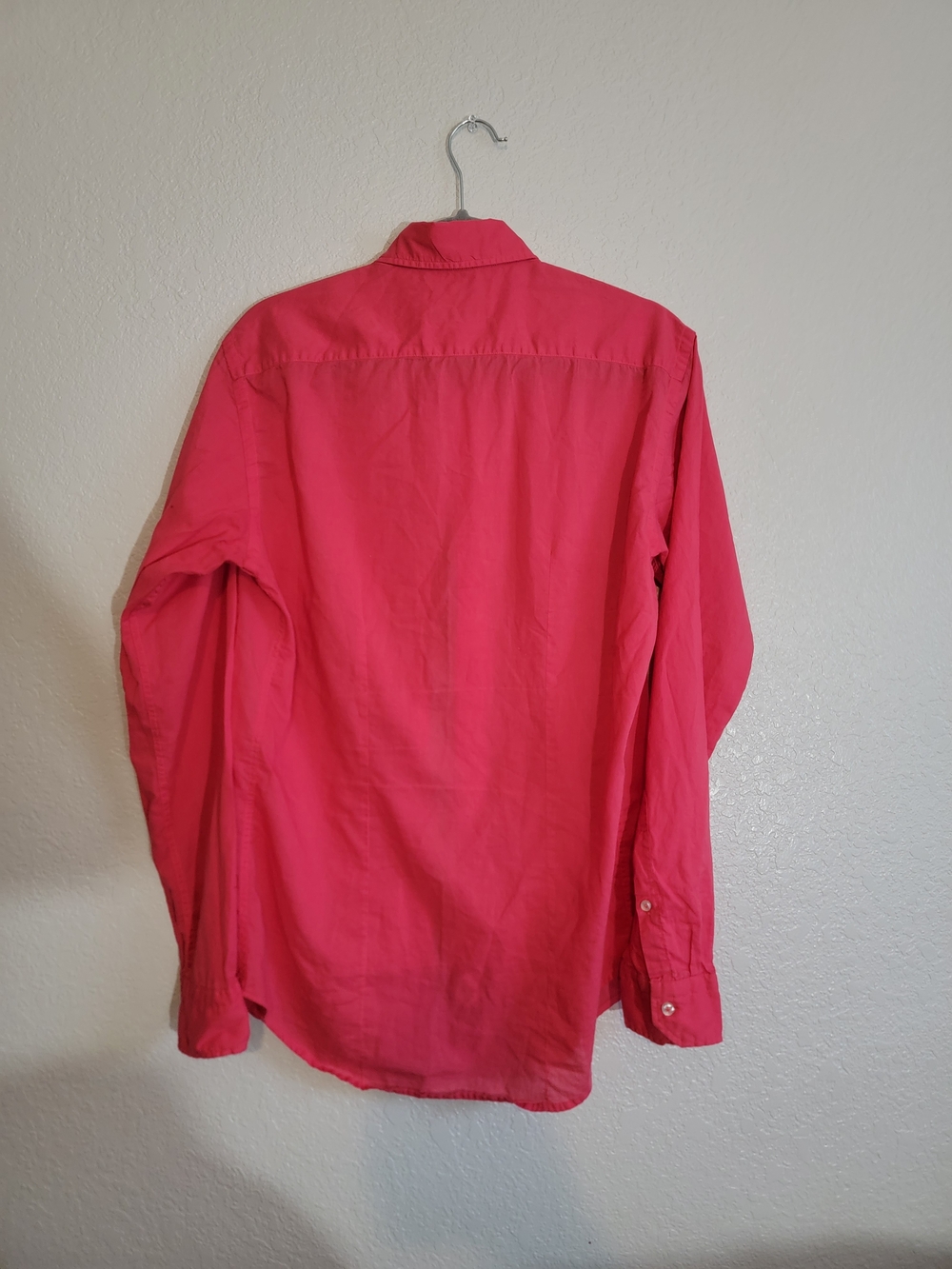 Brian Dales Men's Bright Red Button-Up Casual Shirt Made In Italy View 5